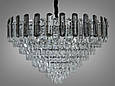 Підвісна кришталева люстра на 16 ламп, хром, фото 2