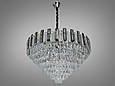Підвісна кришталева люстра на 16 ламп, хром, фото 3