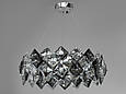 Шикарна новинка кришталева люстра на 8 ламп, срібного кольору, фото 2