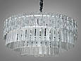 Люстра підвіс зі скляними пелюстками на 18 ламп, колір хром, фото 2