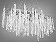 Кришталева люстра "Гліцинія" , 10 ламп, витягнутої форми, хром, фото 3