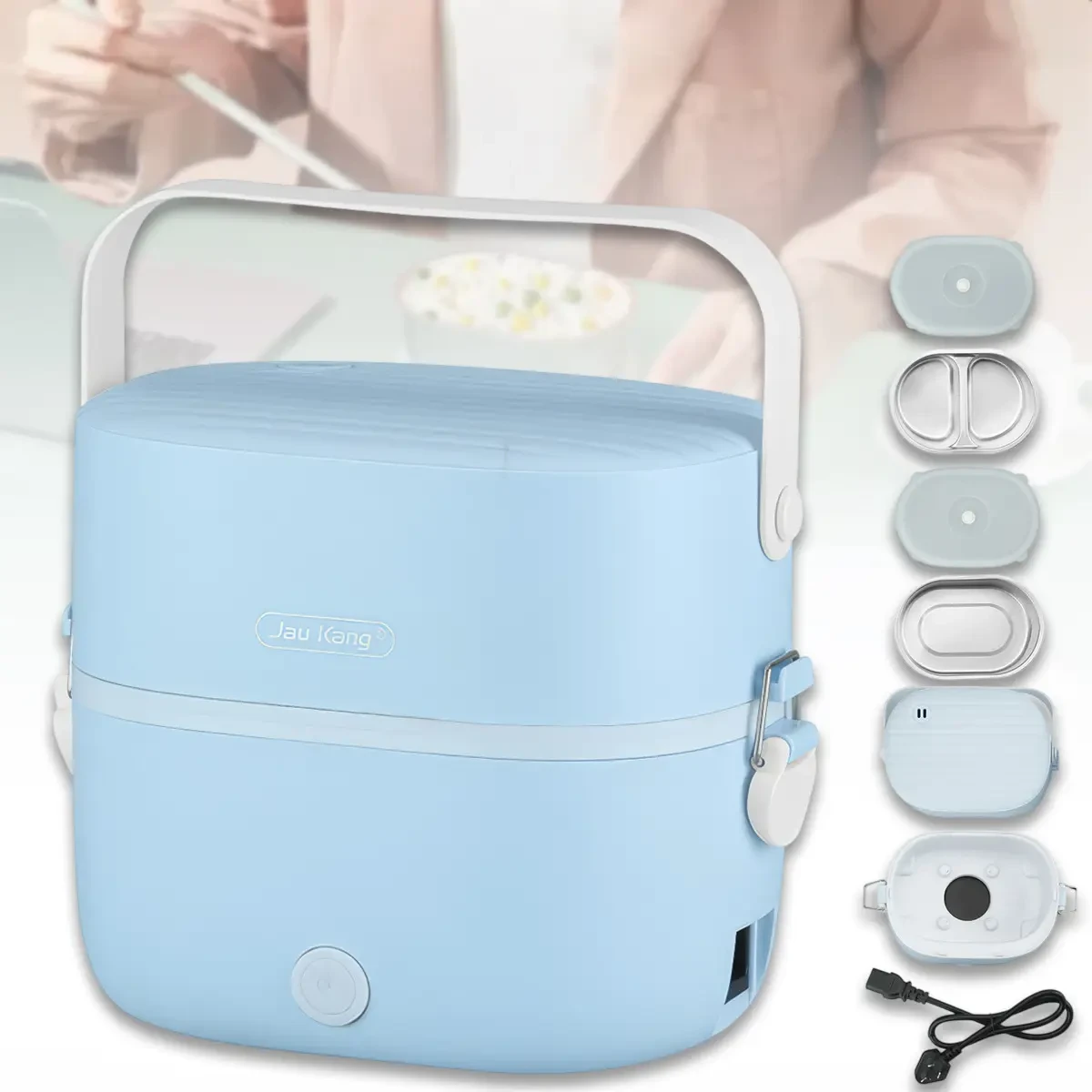 Електричний ланч-бокс із нержавіючої сталі 220V Electric lunch box AND LY-800 Jw