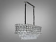 Кришталева люстра овальної форми на 8 ламп, хром, фото 2