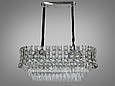 Кришталева люстра овальної форми на 8 ламп, хром, фото 3
