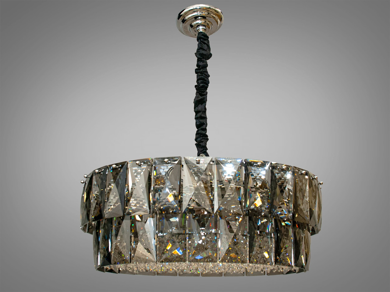 Кришталева люстра під 12 ламп, хром, фото 1