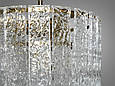 Люстра підвіс зі скляними елементами на 5 ламп, хром, фото 4