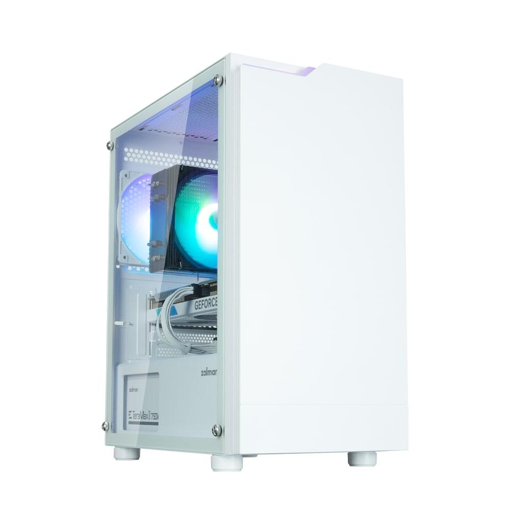 Zalman КорпусT4 Plus без БЖ, 2xUSB3.0, 1xUSB2.0, 1x120 мм ARGB, VGA 3200 мм, TG Side Panel, mATX, білій