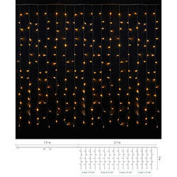Гірлянда Delux Curtain С 240LED 2х2 м теплий білий/прозорий IP20 90017991 smart