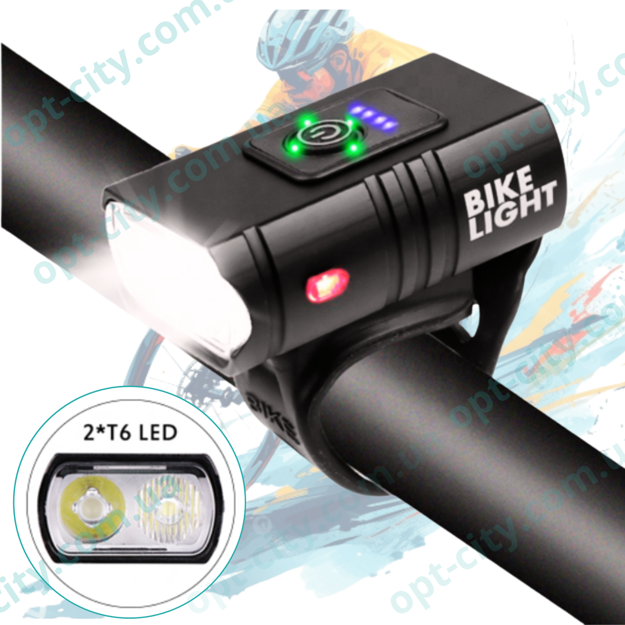 Велофара велоліхтар потужний велосипедний ліхтар BIKE BK-02Pro фара для велосипеда потужна алюмінієва