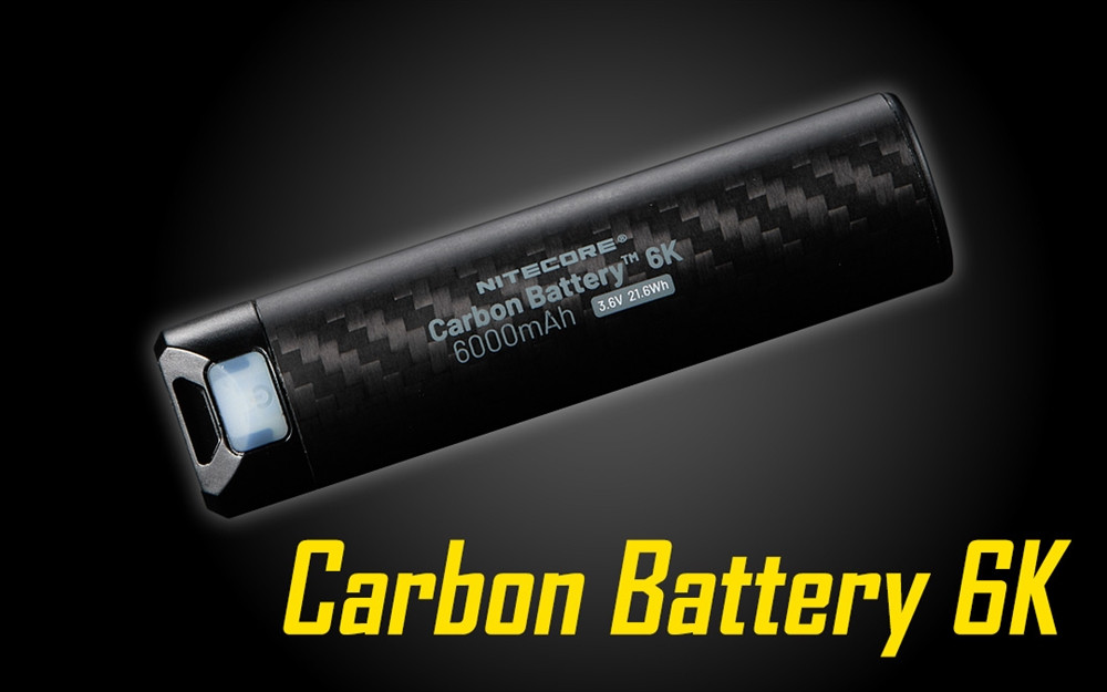 Павербанк 6000mAh Nitecore Carbon Battery 6K Power Bank + джерело живлення для ліхтарів