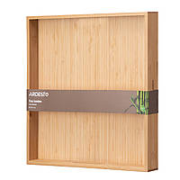 ARDESTO Таця Midori, 30х30х4см, бамбук, квадратна