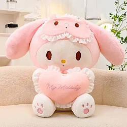 М'яка іграшка Зайчик із сердечком 35см, My Melody / Іграшка плюшева / Іграшка дитяча / Зайчик іграшка