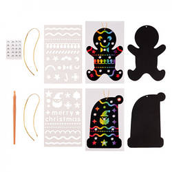 Набір для творчості 1 вересня Новорічні іграшки Райдужний скретч-арт 954537 smart