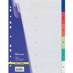 Роздільник сторінок Buromax colored, 6 dividers BM.3210 smart