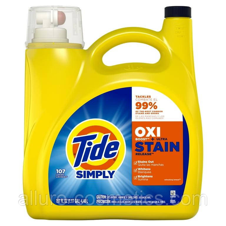 Рідина для прання Tide Simply OXI boost + Ultra Stain realese Laundry Detergent 4.46L 107 loads (США)