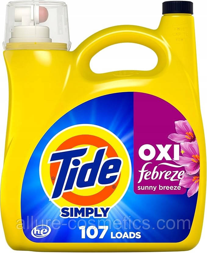 Рідина для прання Tide Simply OXI boost + Febreze Laundry Detergent 4.46L 107 loads (США)