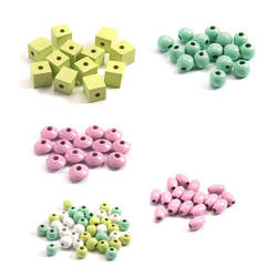 Набір для творчості Djeco з дерев'яними бусинами Квіти DJ09808 smart