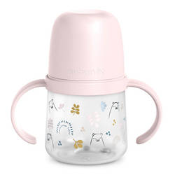 Поїльник-непроливайка Suavinex Bear family чашка з силіконовим носиком, 150 мл,+6 міс., рожева 308675 smart
