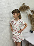 Ніжна дитяча піжама з мусліна у квітковому принті, фото 6