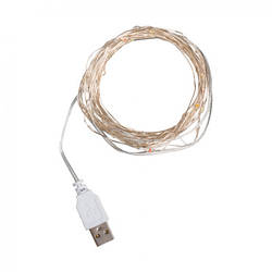 Гірлянда YES! Fun Нитка на мідному дроті 50 LED Різнокольорова 5 м Статична USB 975039 smart