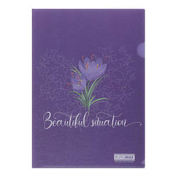 Папка - куточок Buromax А4 матовий напівпрозорий пластик ARABESKI, фіолетовий BM.3967-07 smart