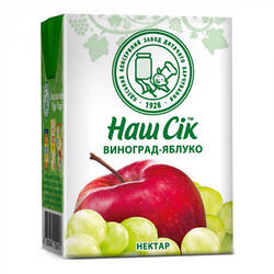 Сік дитячий Наш Сік Яблуко-Виноград 200 мл 4820192262750 smart