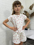 Дитяча муслінова піжама принт сердечко, фото 2