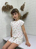Дитяча муслінова піжама принт сердечко, фото 4