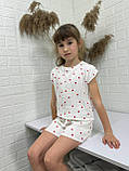 Дитяча муслінова піжама принт сердечко, фото 6