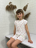Дитяча муслінова піжама принт сердечко, фото 7