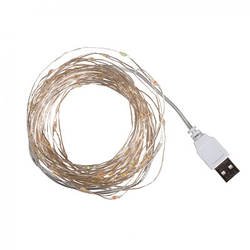 Гірлянда YES! Fun Нитка на мідному дроті 100 LED Різнокольорова 10 м Статична USB 975037 smart