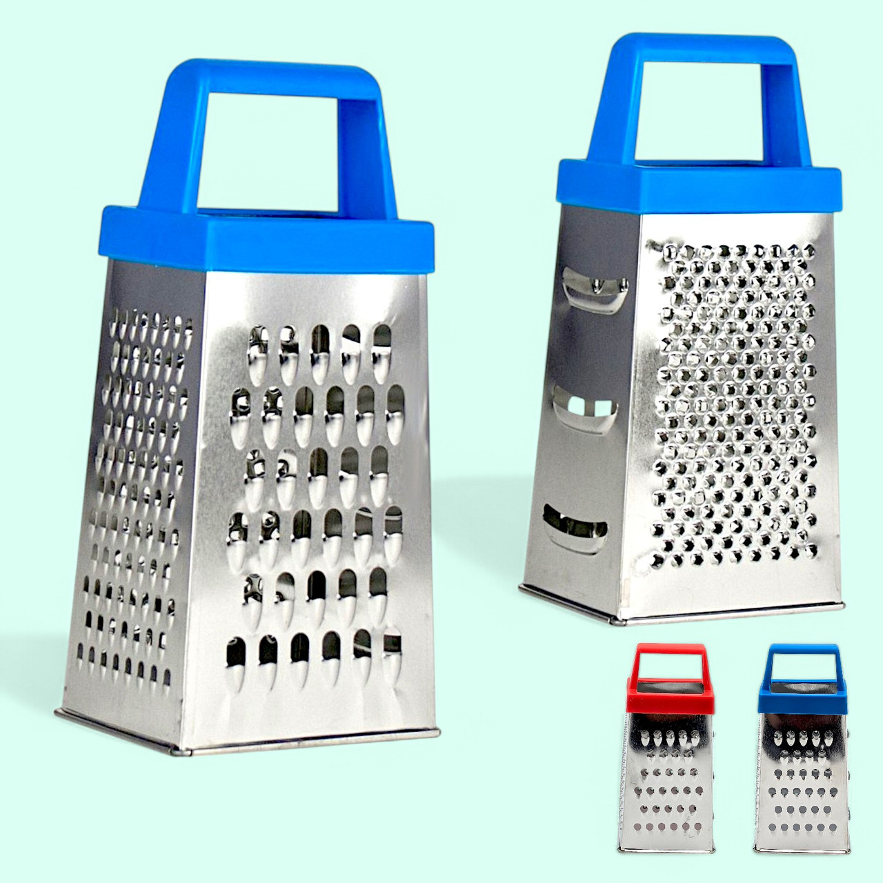 Терка 4 грані висота 17см з пластиковою ручкою ( оцинковка