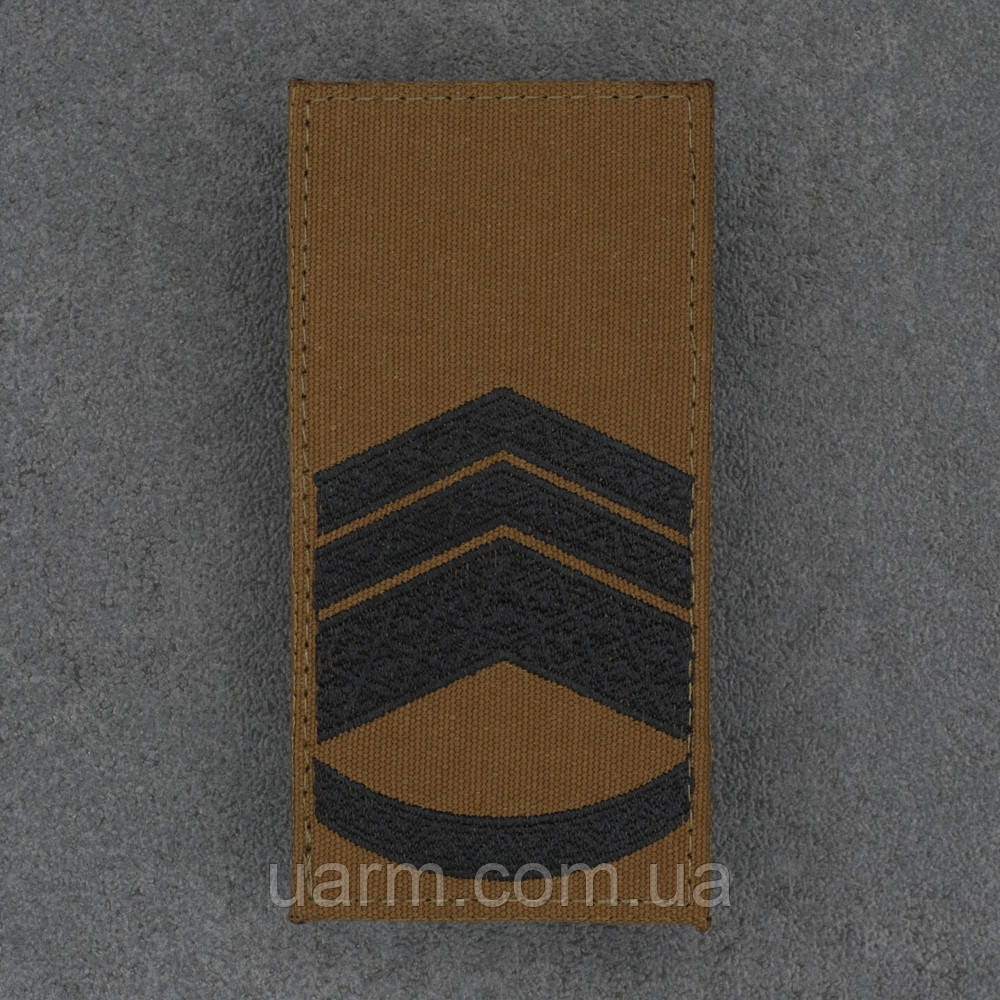 Погон старший майстер-сержант койот 10.0 х 5.0, фото 1