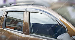Вітровики вікон Рено Дастер (дефлектори бічних вікон Renault Duster)