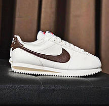 Жіночі кросівки Nike Cortez Beige Brown cacao Найк Кортез бежеві какао шкіряні демісезон унісекс модель, фото 2