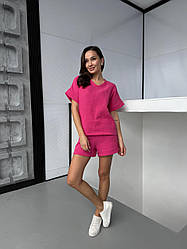 Жіночий костюм Hawaii з шортами, малина