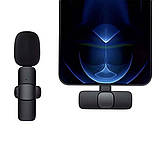Бездротовий петличний мікрофон K9 з адаптером Lightning-Type-C, фото 2