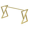 Каркас розбірний для столу з металу 1600×600×730 мм Loft Золото, фото 2