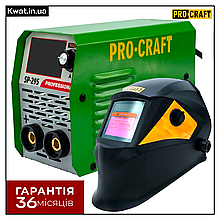 Інверторний зварювальний апарат Procraft SP295 NEW і Маска Procraft SHP90-30 NEW