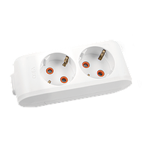 Колодка 2 гнізда з з/к ViKo MULTI-LET біла для подовжувача із заземленням, колодка 2 гнізда 90114200