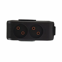 Колодка 2 гнізда без з/к ViKo MULTI-LET чорна для подовжувача без заземлення, колодка 2 гнізда 90138200