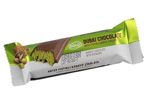 Дубайський Шоколад із Фісташками Bolci Dubai Chocolate 30 г Туреччина, фото 1