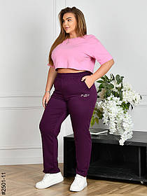 2501-11 Спортивні штани жіночі двонитка батал (4 од: 54,56,58,60)