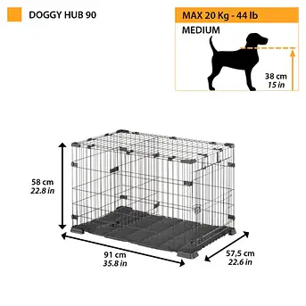 Будка для великих собак до 40 кг. Ferplast Doggy Hub 105 розмір 69 x 106 x h 70 cm, фото 3