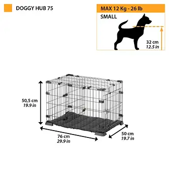 Будка для маленьких собак Ferplast Doggy Hub 75 розмір 75 *50 х 76 х висота 50,5 см, фото 3