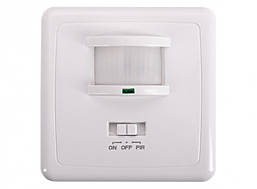 Інфрачервоний датчик руху та освітленності Luxel 0.5W IP20 (MS-06W) 160° врізний БІЛИЙ