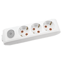 Колодка 3 гнізда з з/к + кнопка ViKo MULTI-LET для подовжувача із заземленням, колодка 3 гнізда 90118300