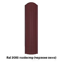 Металевий штахетник напівкруглий односторонній з полімерним покриттям