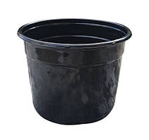 Стакан / горщик для розсади чорний з дренажними отворами, 100х75, 400мл