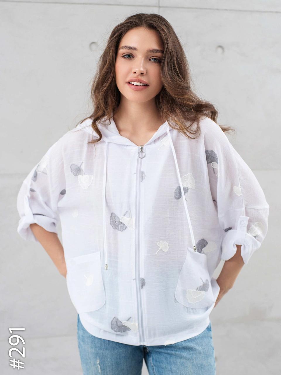 Кофта жіноча на блискавці з капюшонома р XL-4XL напівбатал